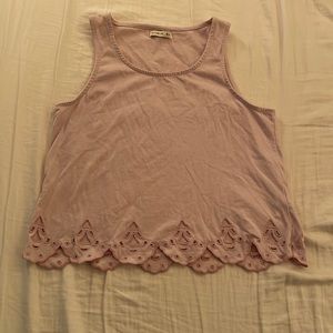 Dusty pink cotton on top